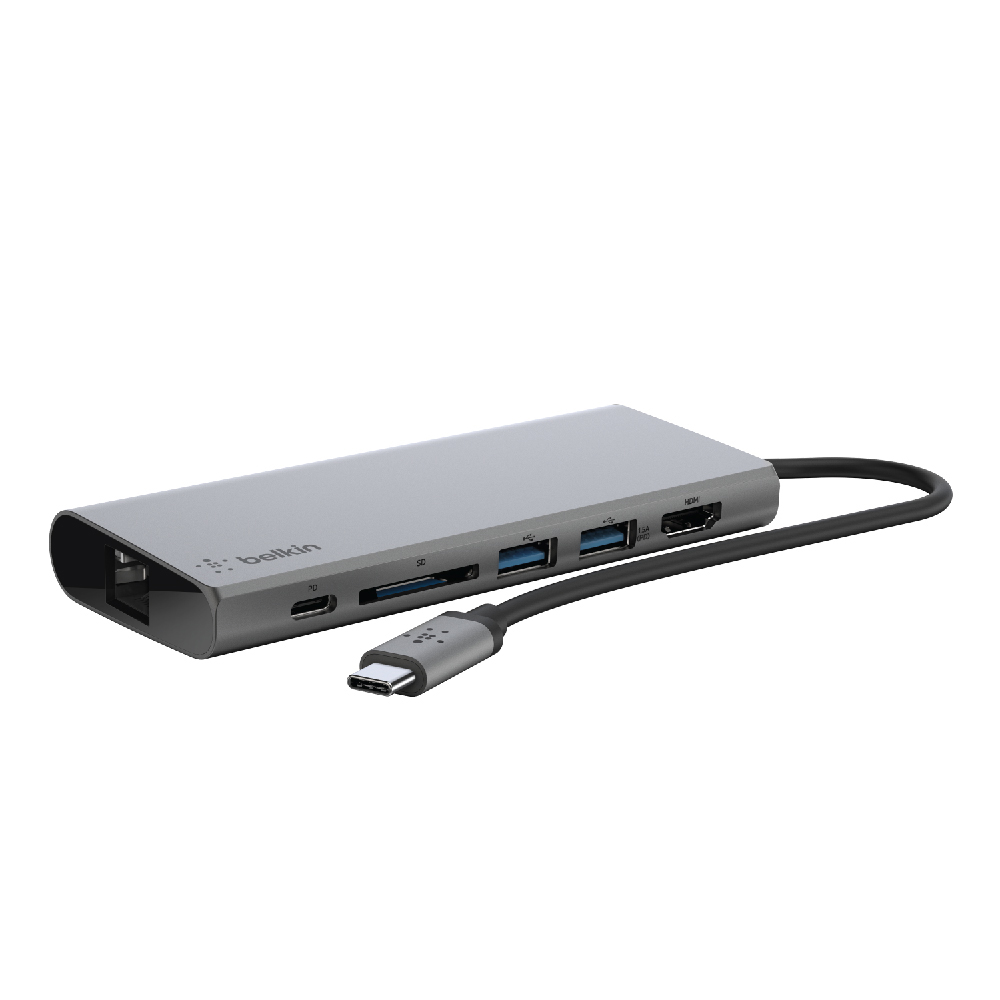 Belkin 9 in 1 USB-C Hub (F4U092btSGY) Gray