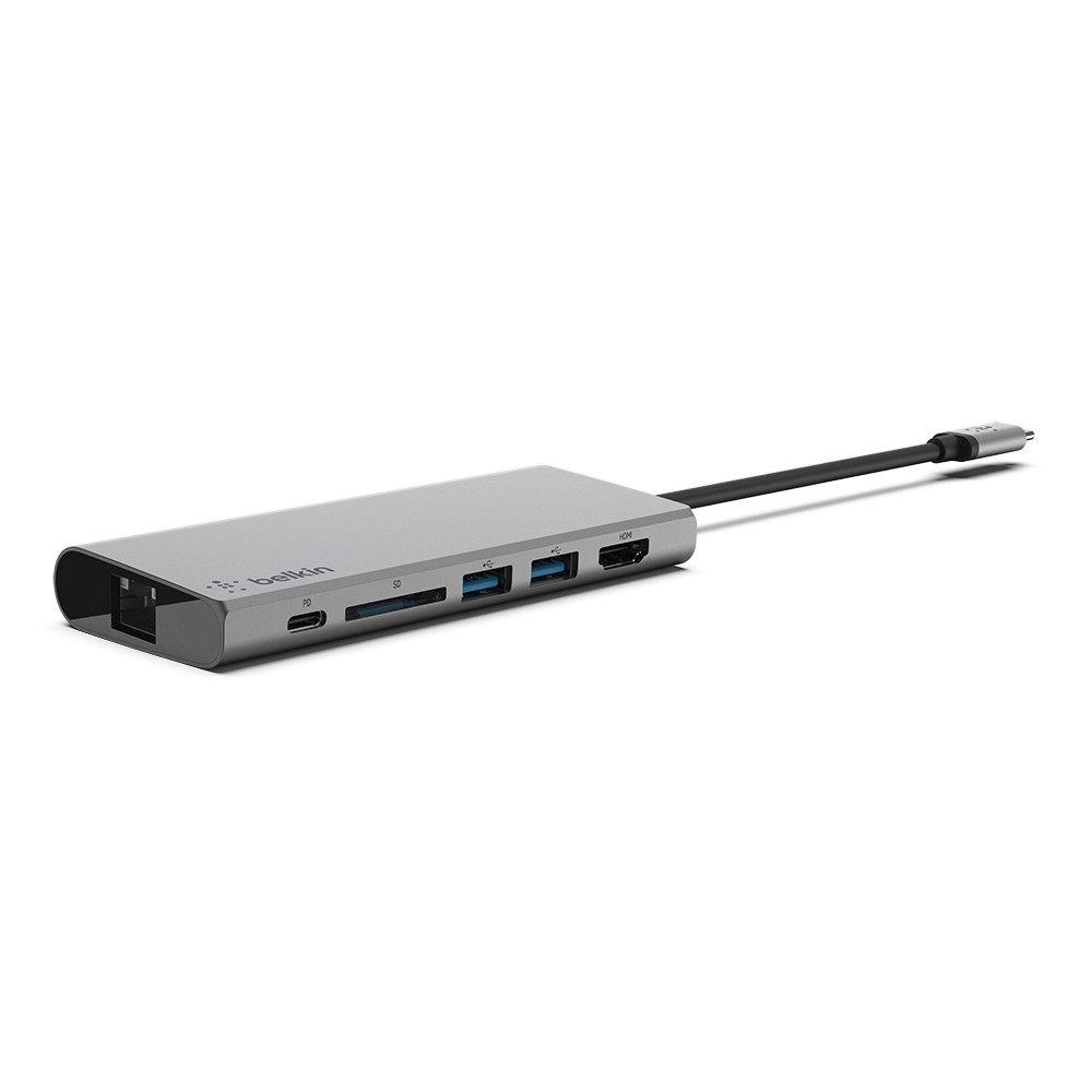 Belkin 9 in 1 USB-C Hub (F4U092btSGY) Gray