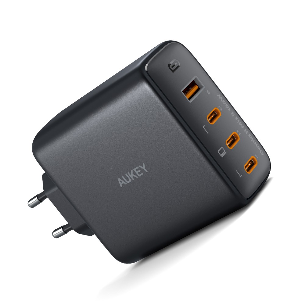 อะแดปเตอร์ AUKEY Wall Charger 1 USB-A / 3 USB-C 100W Black (ITSI)