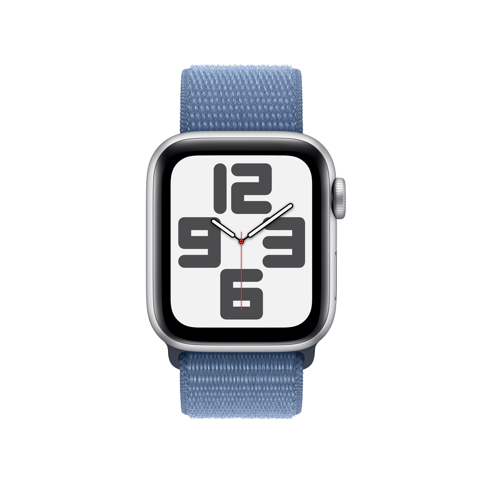 Apple Watch SE GPS 40mm Silver Aluminium Case with Winter Blue Sport Loop - 2nd Gen (New)