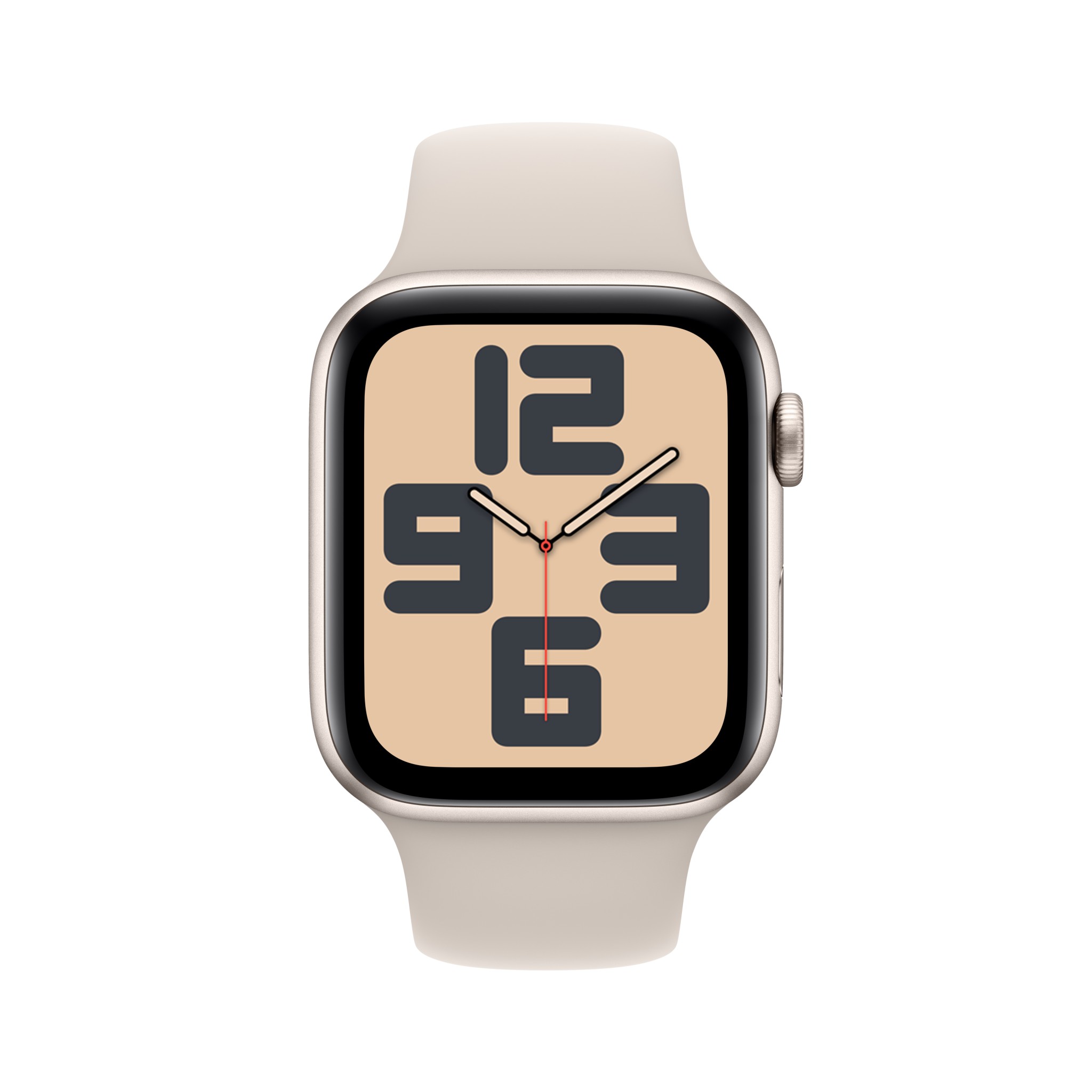 Apple Watch SE GPS + Cellular 44mm Starlight Aluminium Case with Starlight Sport Band - S/M - 2nd Gen (New)