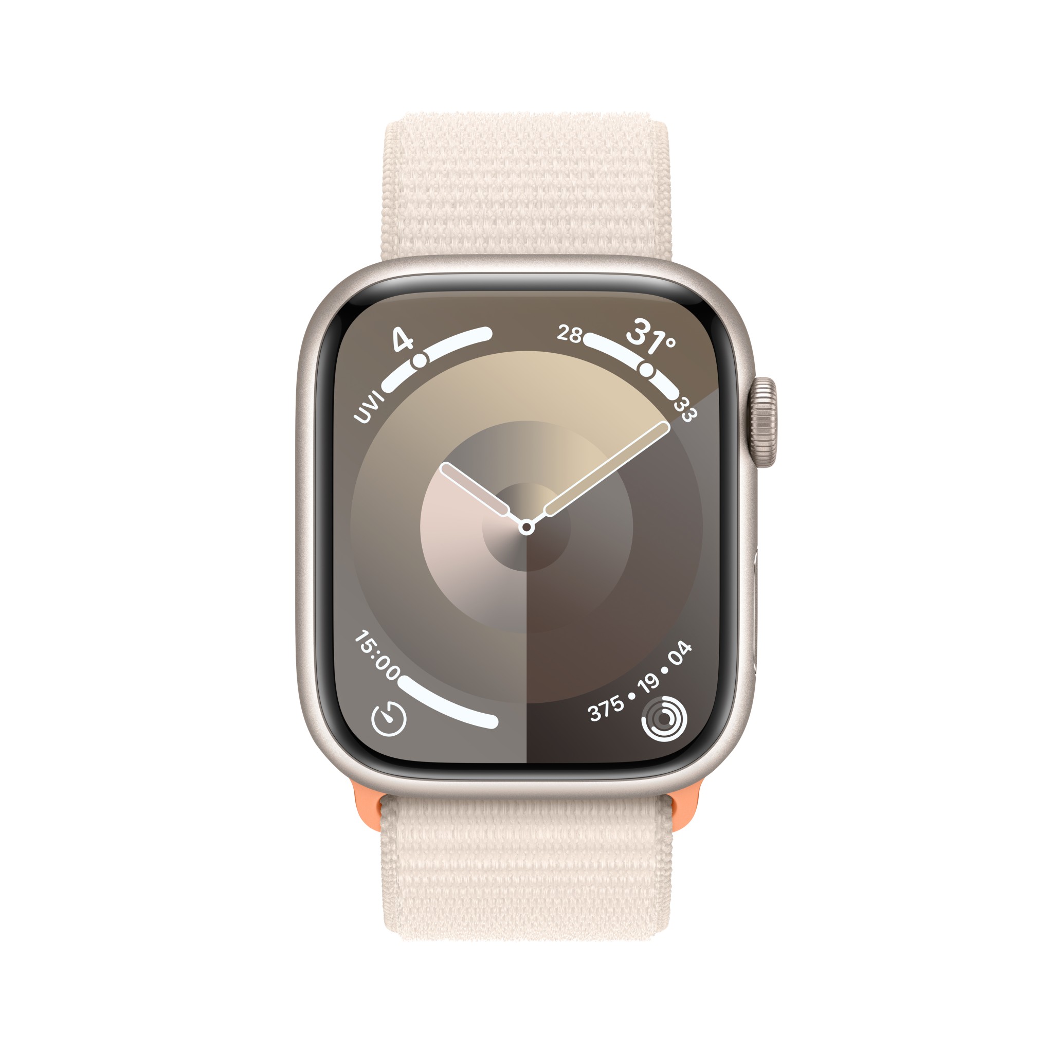 Apple Watch Series 9 GPS 45mm Starlight Aluminium Case with Starlight Sport Loop