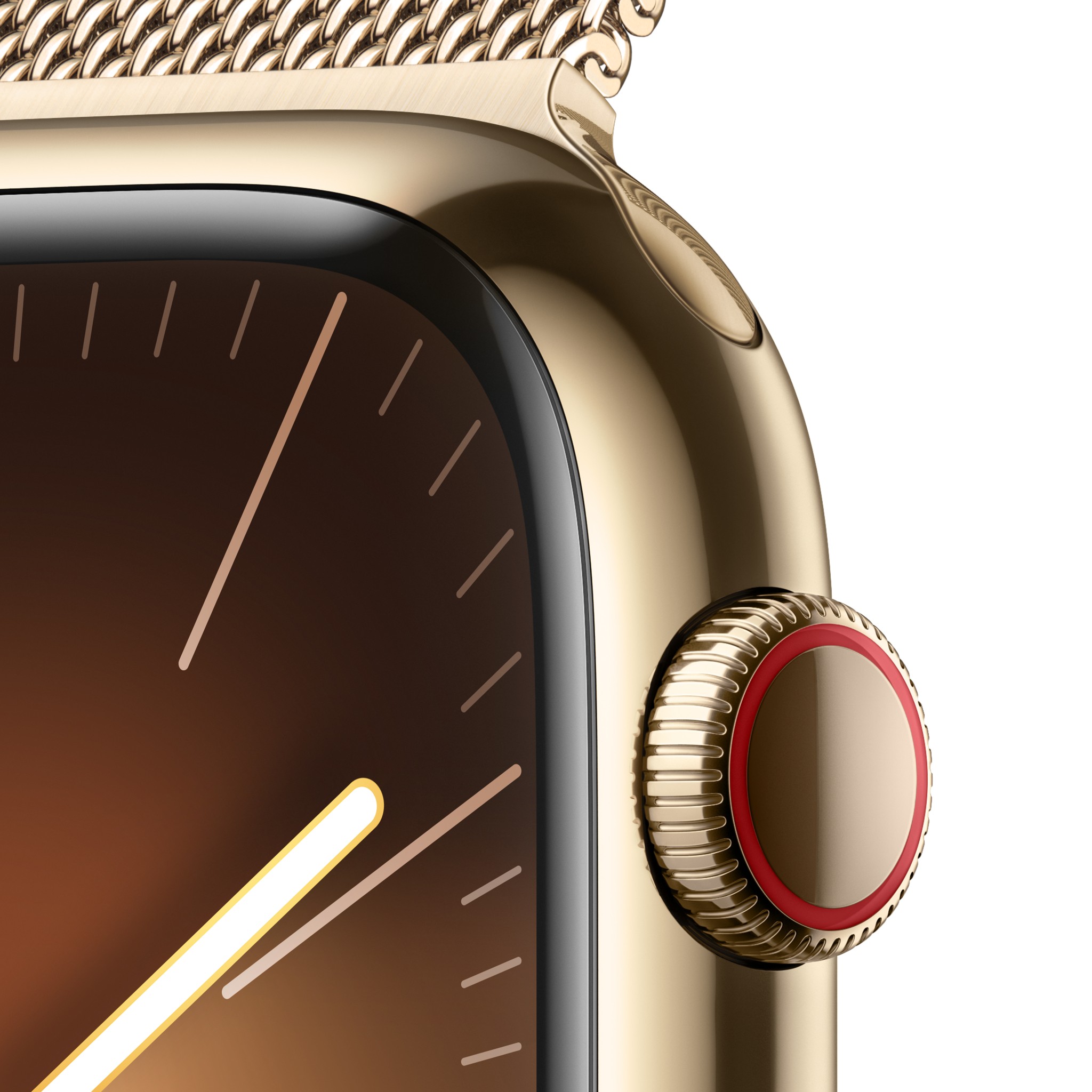 Apple Watch Series  9 GPS + Cellular 45mm Gold Stainless Steel Case with Gold Milanese Loop