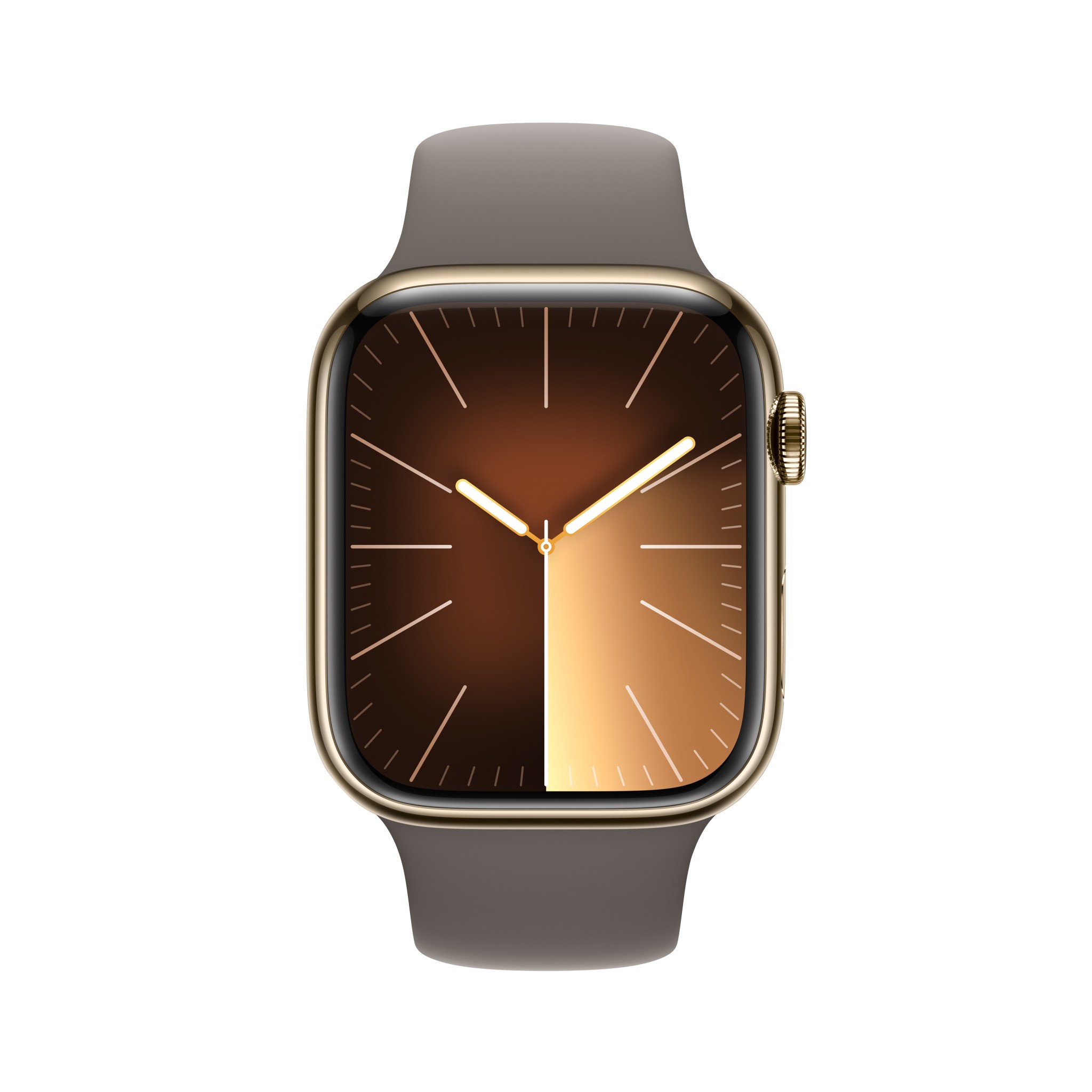 Apple Watch Series  9 GPS + Cellular 45mm Gold Stainless Steel Case with Clay Sport Band - M/L
