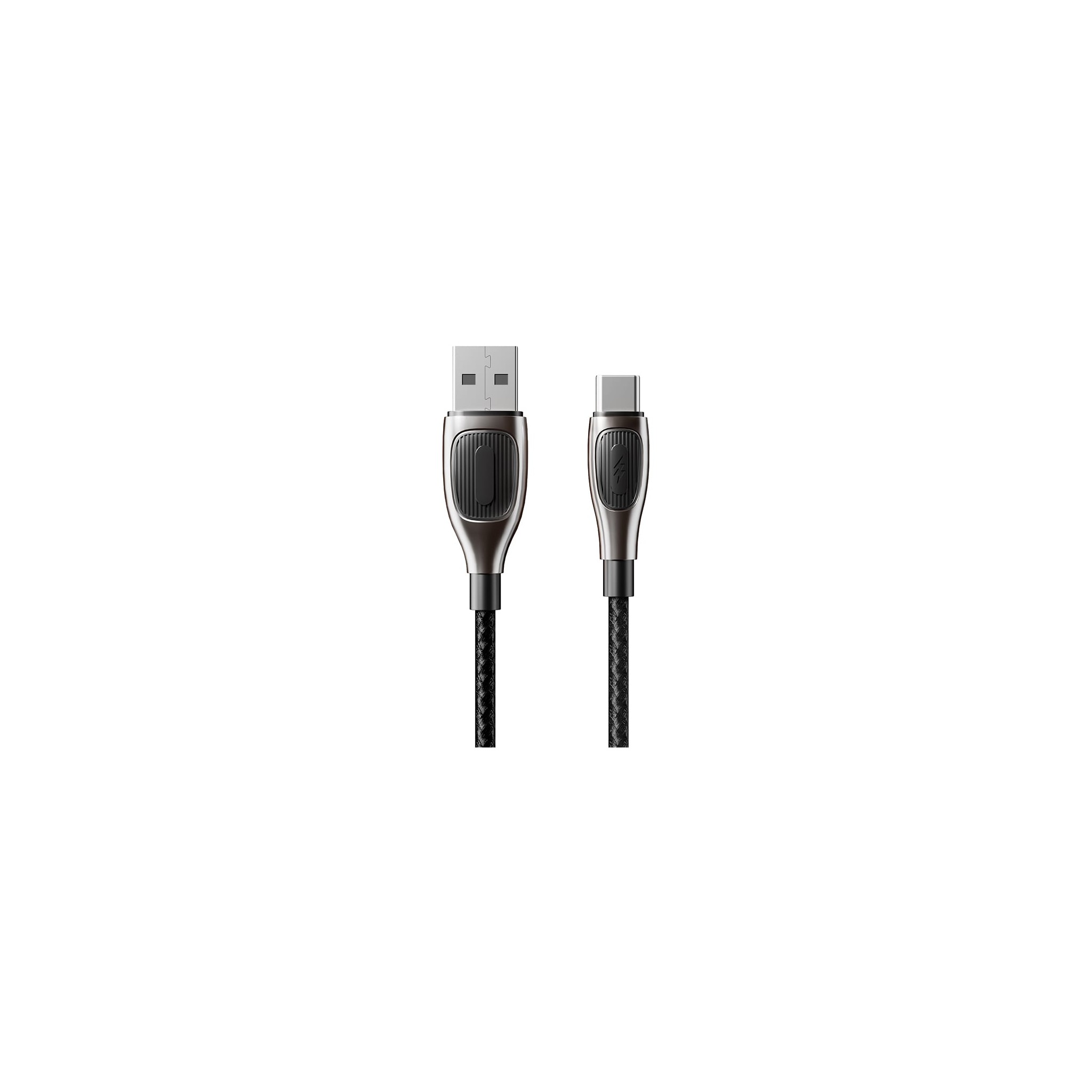 สายชาร์จ QPLUS USB-A to USB-C Cable Nylon 6A 1M. Black (T19)