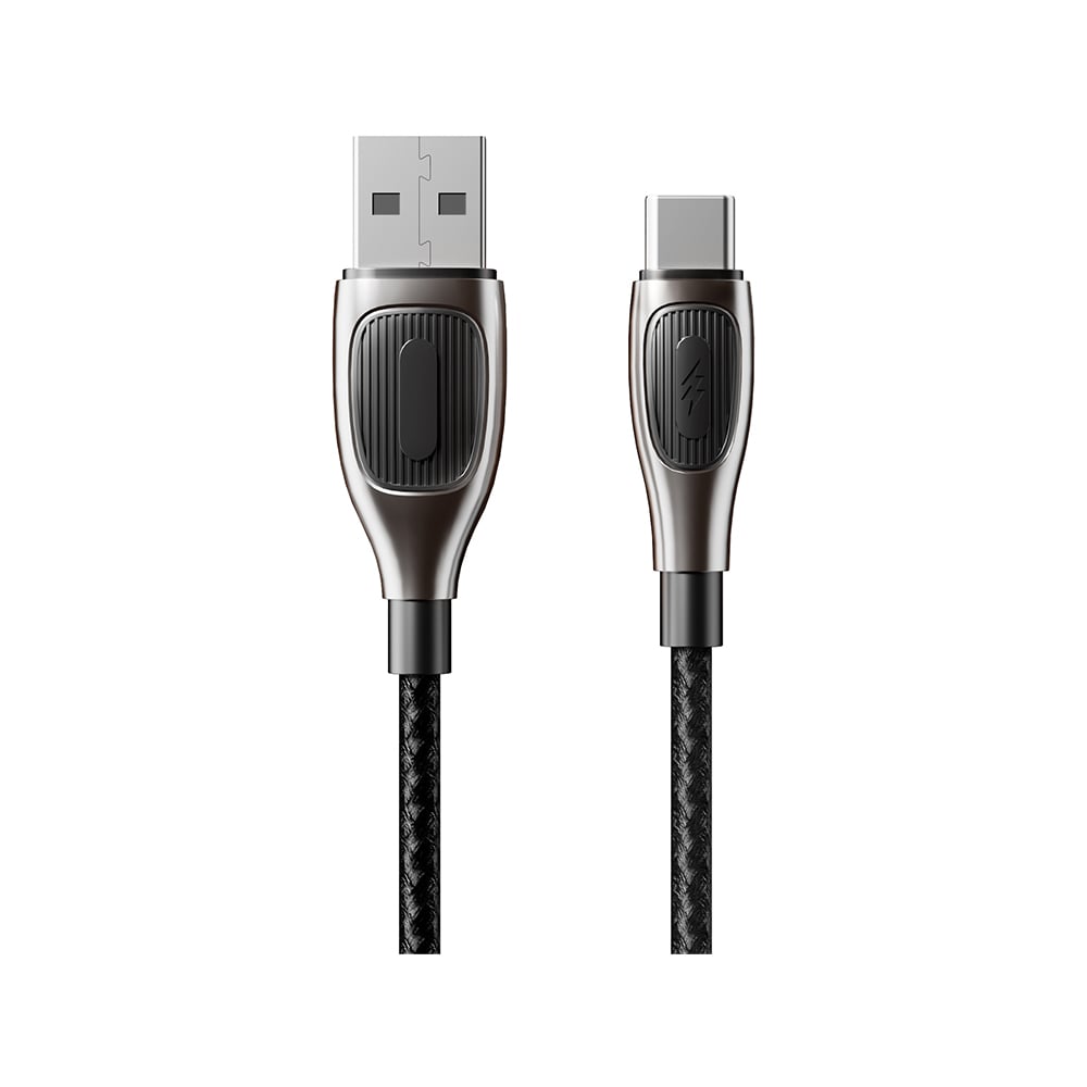 สายชาร์จ QPLUS USB-A to USB-C Cable Nylon 6A 1M. Black (T19)