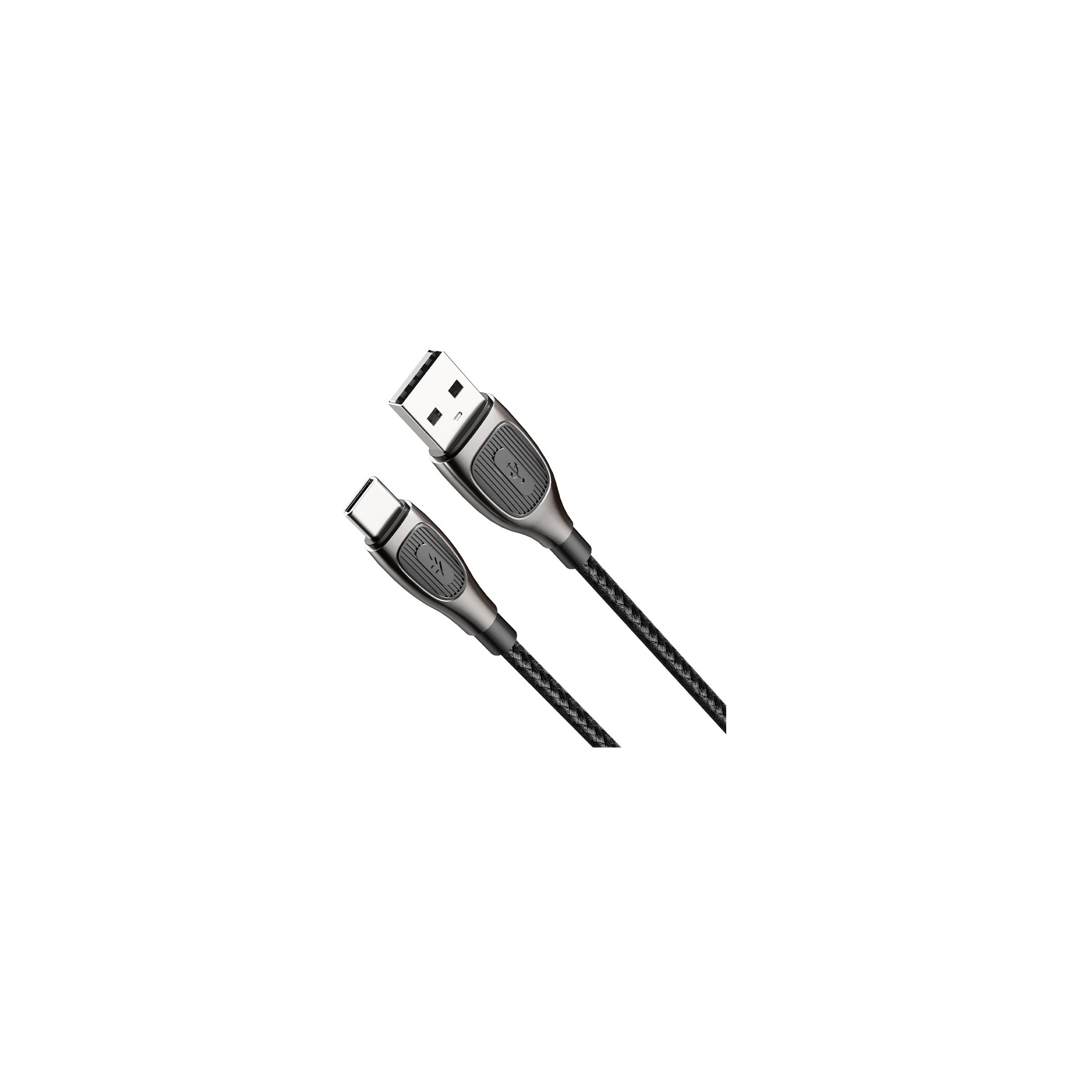 สายชาร์จ QPLUS USB-A to USB-C Cable Nylon 6A 1M. Black (T19)