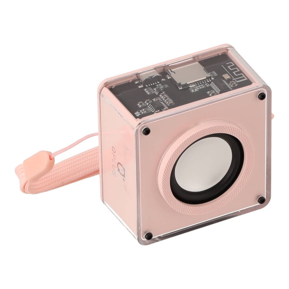 ลำโพงบลูทูธ QPLUS Mini Cute Cube Pink