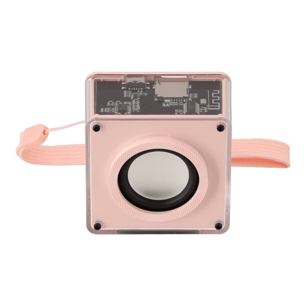 ลำโพงบลูทูธ QPLUS Mini Cute Cube Pink