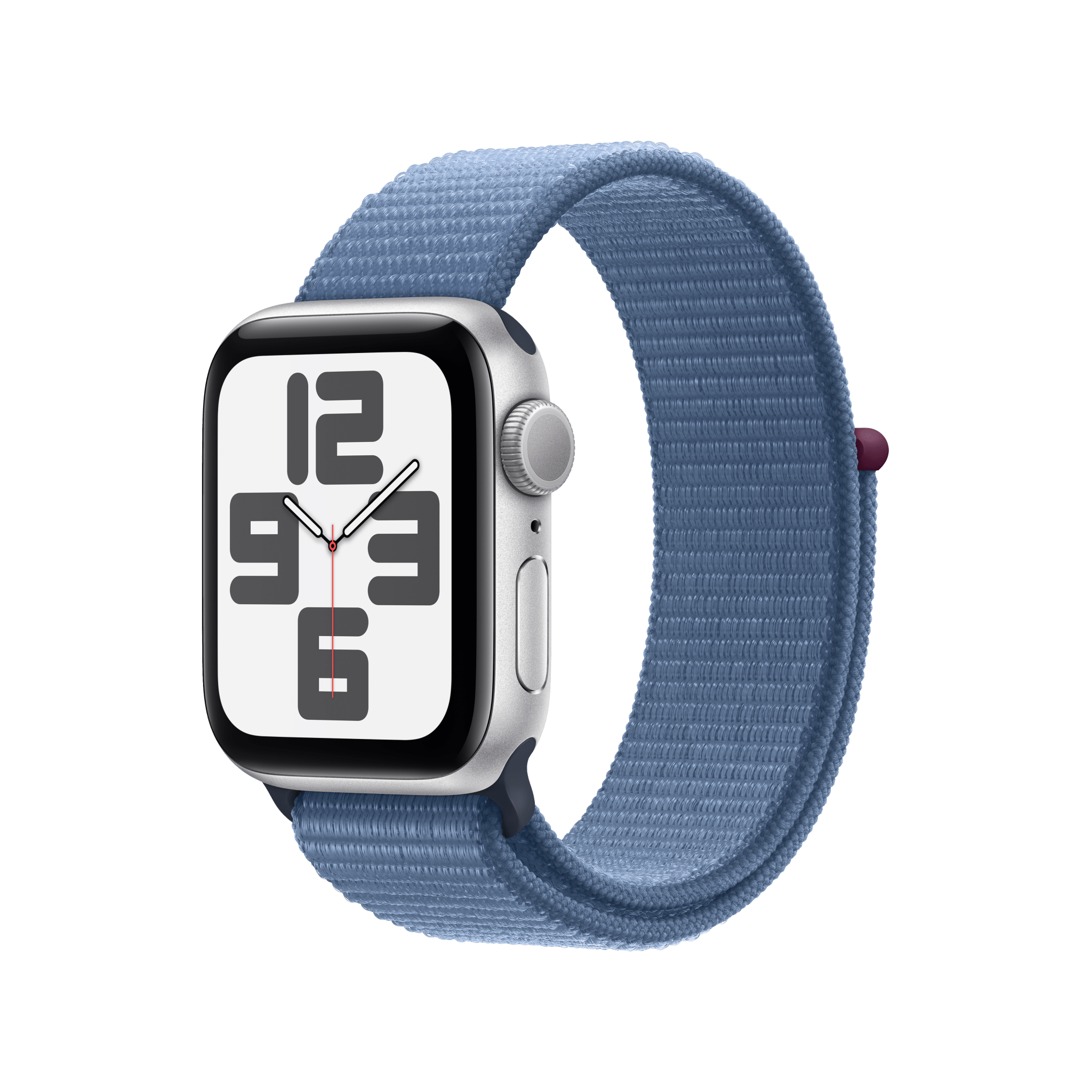 Apple Watch SE GPS 40mm Silver Aluminium Case with Winter Blue Sport Loop - 2nd Gen (New)
