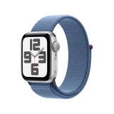 Apple Watch SE GPS 40mm Silver Aluminium Case with Winter Blue Sport Loop - 2nd Gen (New)