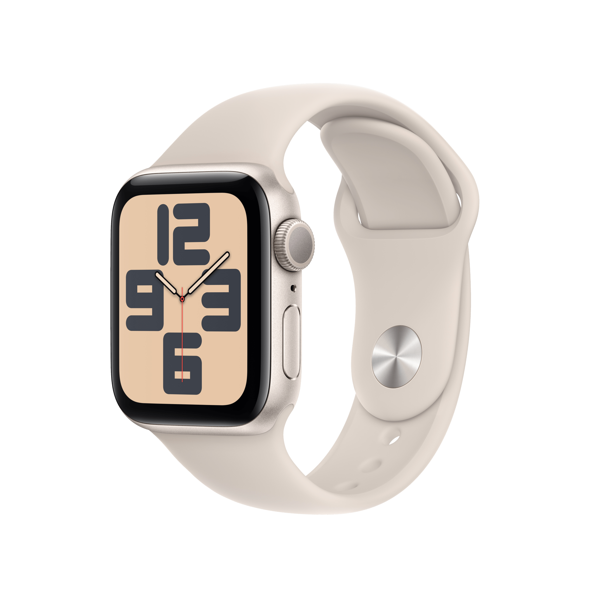 Apple Watch SE GPS 40mm Starlight Aluminium Case with Starlight Sport Band - S/M - 2nd Gen (New)