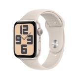 Apple Watch SE GPS 44mm Starlight Aluminium Case with Starlight Sport Band - S/M - 2nd Gen (New)