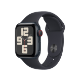 Apple Watch SE GPS + Cellular 40mm Midnight Aluminium Case with Midnight Sport Band - M/L - 2nd Gen (New)