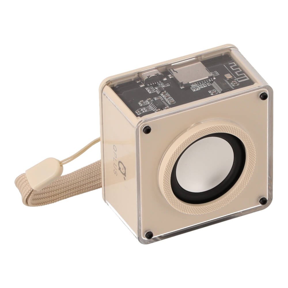 ลำโพงบลูทูธ QPLUS Mini Cute Cube Cream