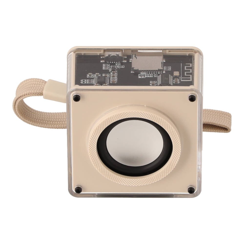ลำโพงบลูทูธ QPLUS Mini Cute Cube Cream