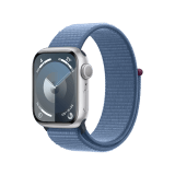 Apple Watch Series 9 GPS 41mm Silver Aluminium Case with Winter Blue Sport Loop