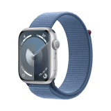 Apple Watch Series 9 GPS 45mm Silver Aluminium Case with Winter Blue Sport Loop