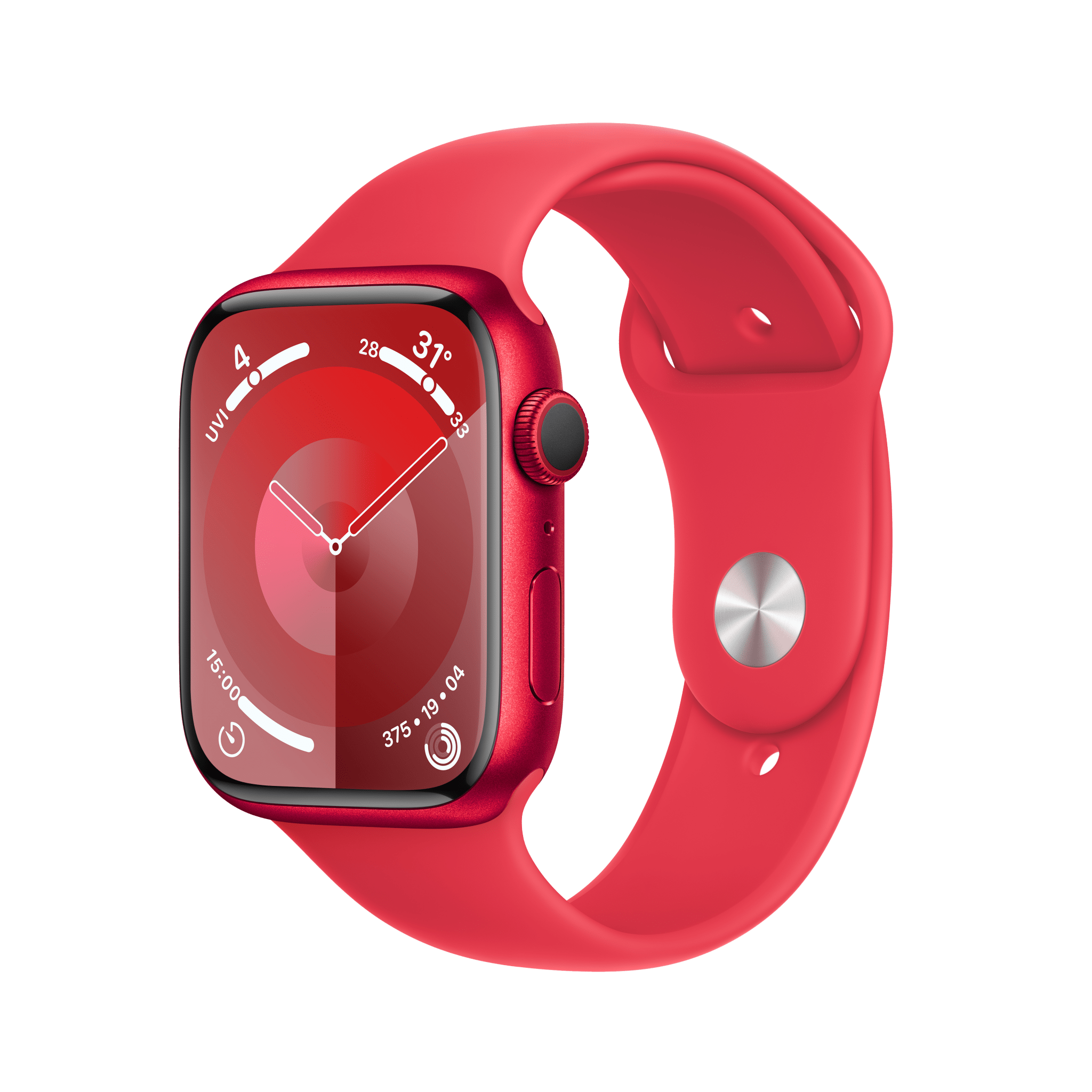 Apple Watch Series 9 GPS 45mm (PRODUCT)RED Aluminium Case with (PRODUCT)RED Sport Band - S/M