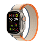 Apple Watch Ultra 2 GPS + Cellular 49mm Titanium Case with Orange/Beige Trail Loop - M/L