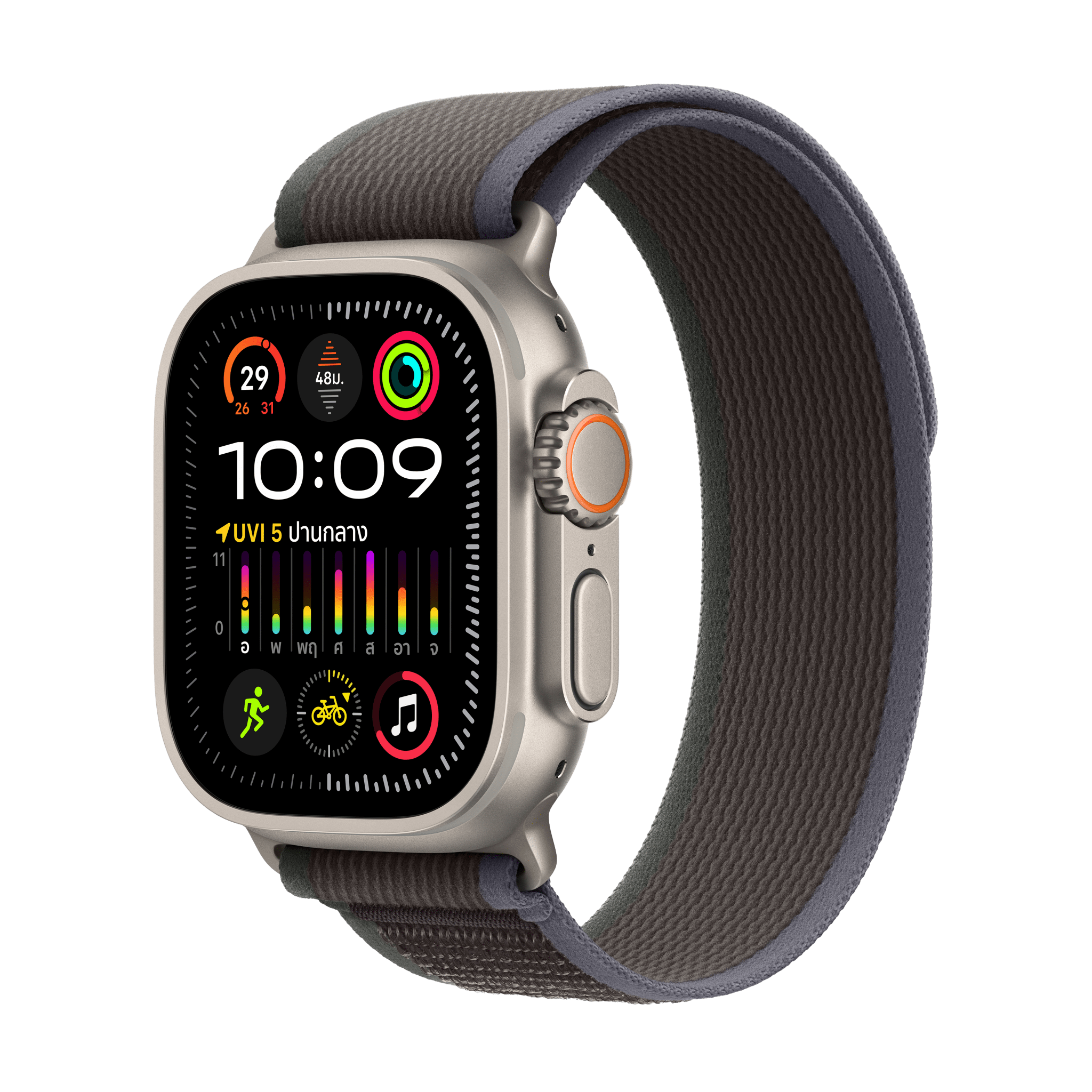 Apple Watch Ultra 2 GPS + Cellular 49mm Titanium Case with Blue/Black Trail Loop - S/M