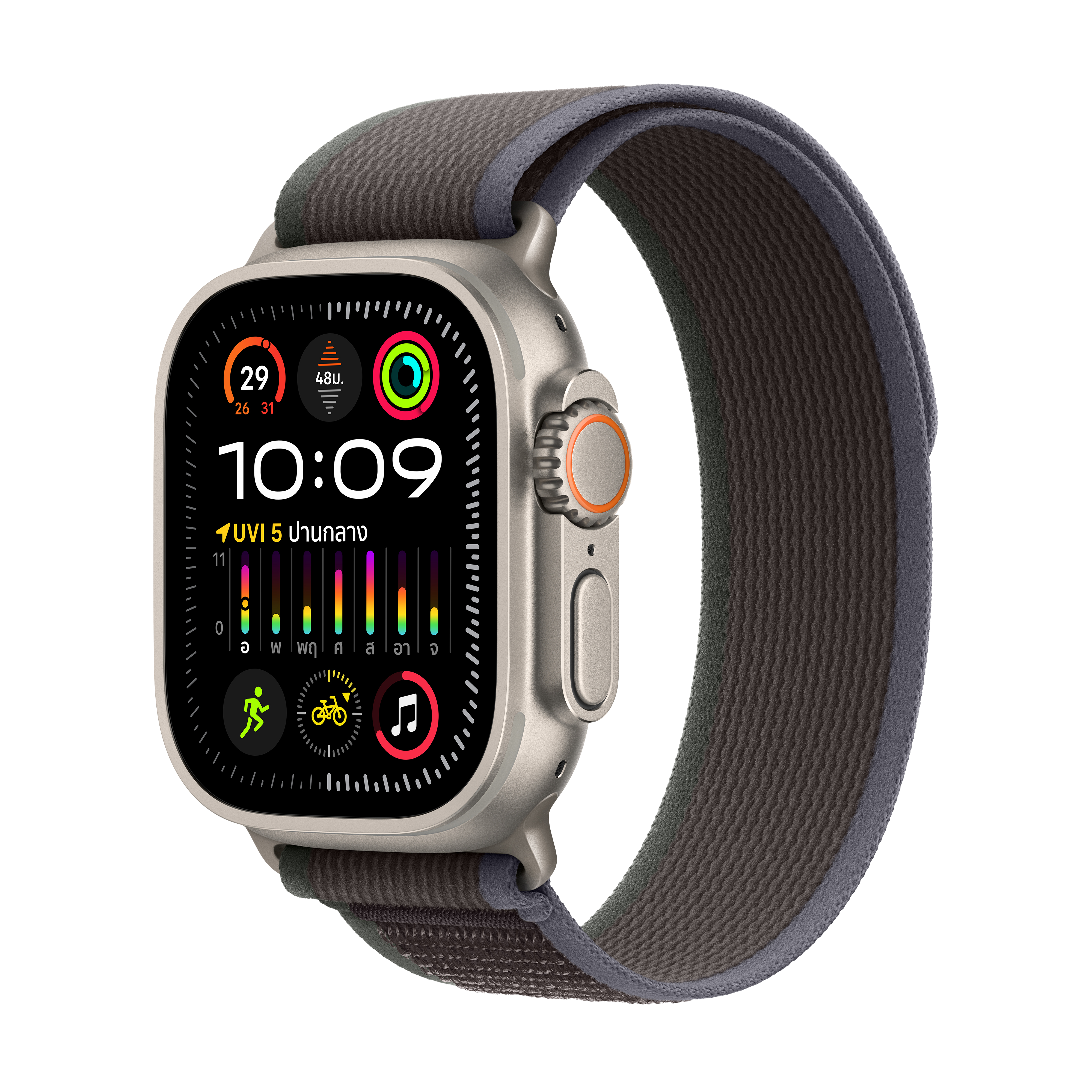 Apple Watch Ultra 2 GPS + Cellular 49mm Titanium Case with Blue/Black Trail Loop - S/M