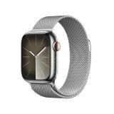 Apple Watch Series  9 GPS + Cellular 41mm Silver Stainless Steel Case with Silver Milanese Loop