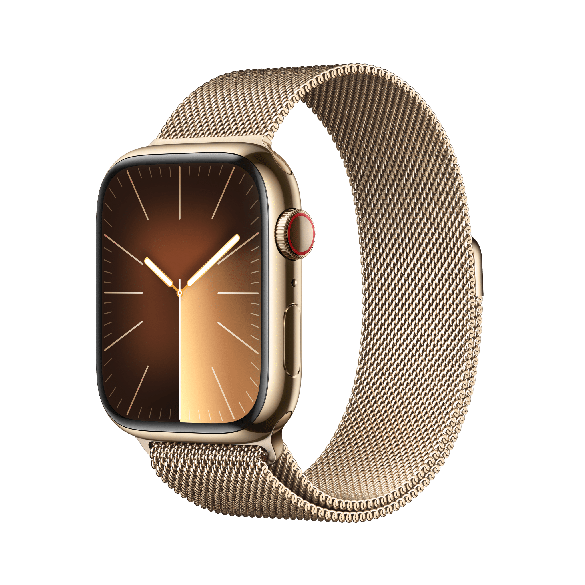 Apple Watch Series  9 GPS + Cellular 45mm Gold Stainless Steel Case with Gold Milanese Loop