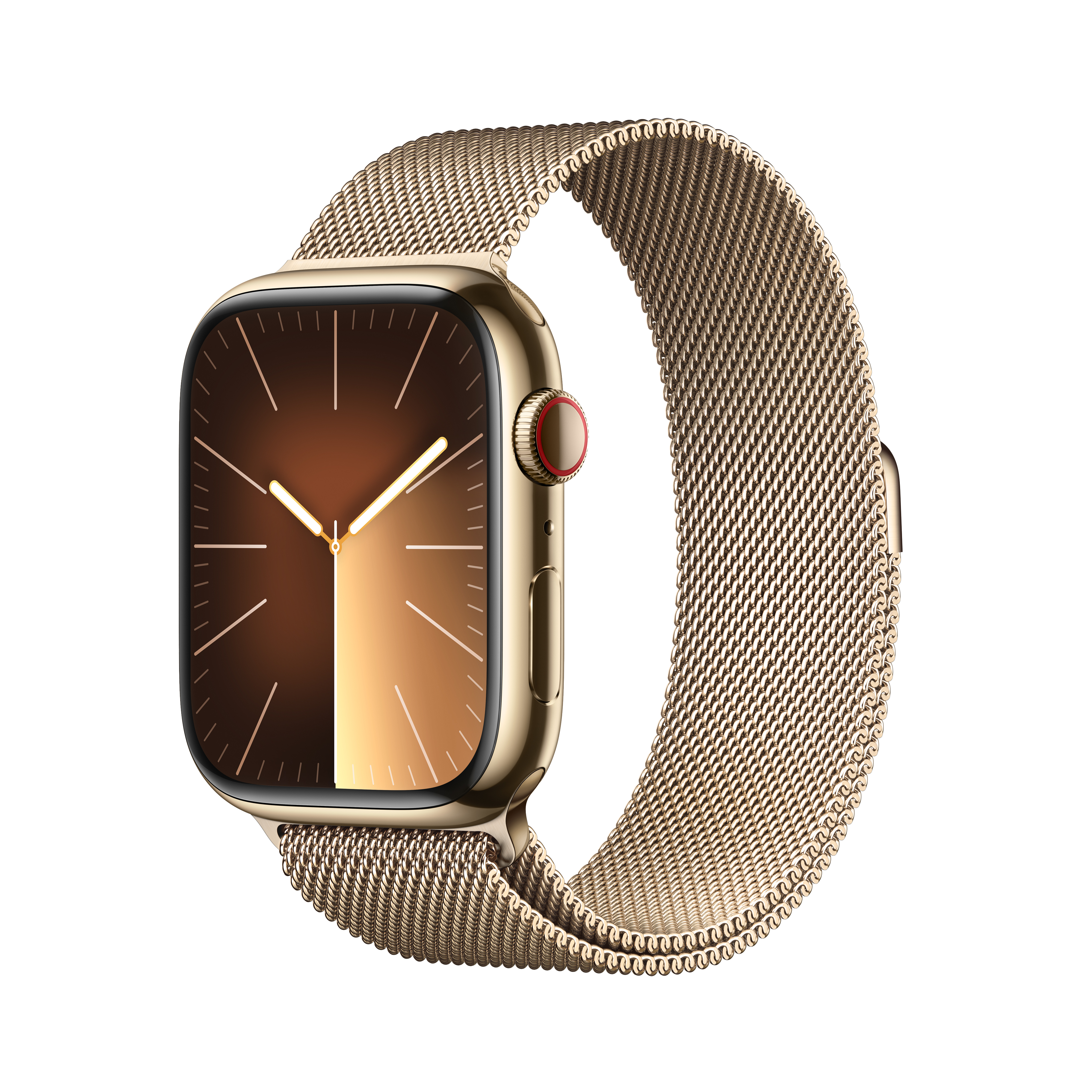 Apple Watch Series  9 GPS + Cellular 45mm Gold Stainless Steel Case with Gold Milanese Loop