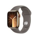 Apple Watch Series  9 GPS + Cellular 41mm Gold Stainless Steel Case with Clay Sport Band - M/L