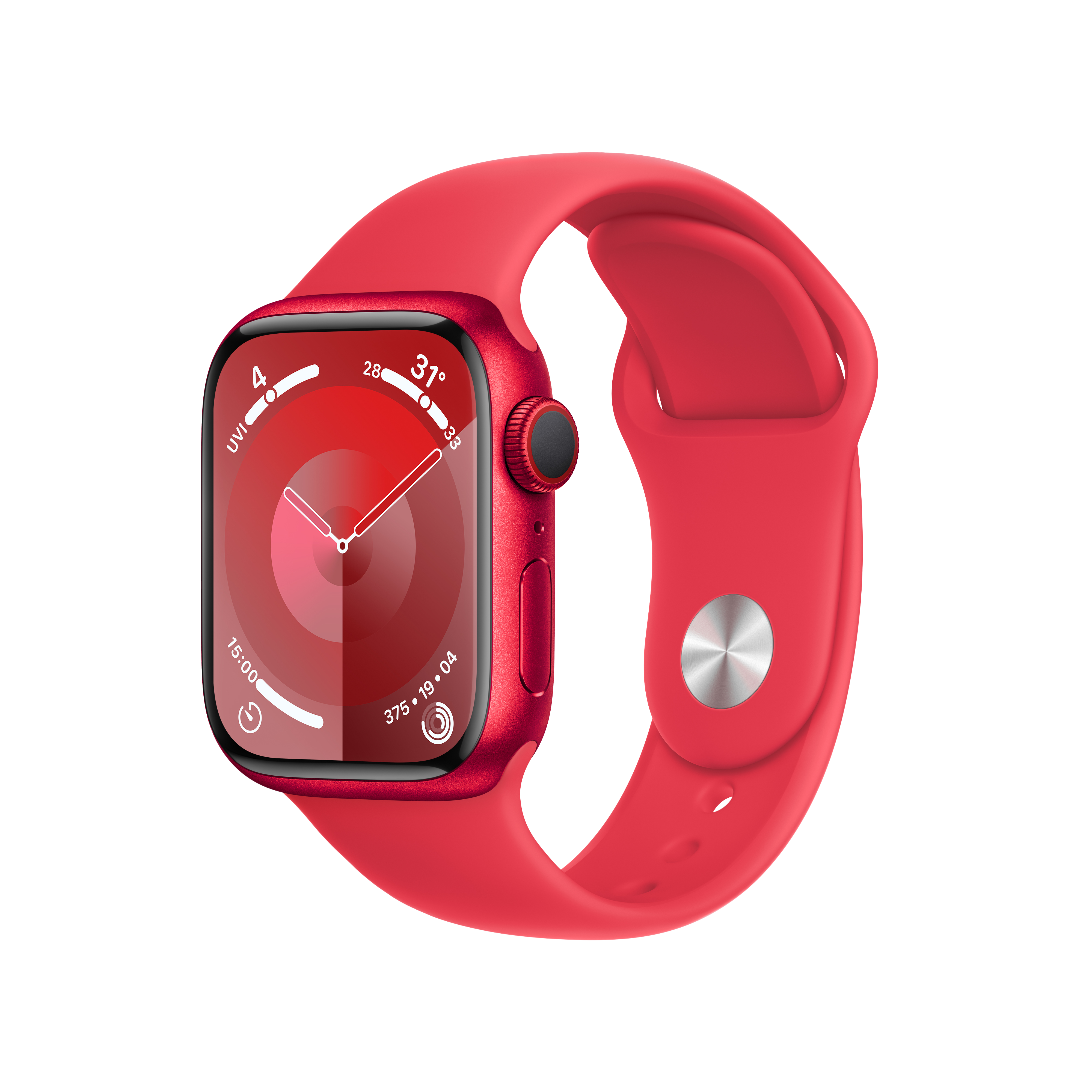 Apple Watch Series  9 GPS + Cellular 41mm (PRODUCT)RED Aluminium Case with (PRODUCT)RED Sport Band - M/L