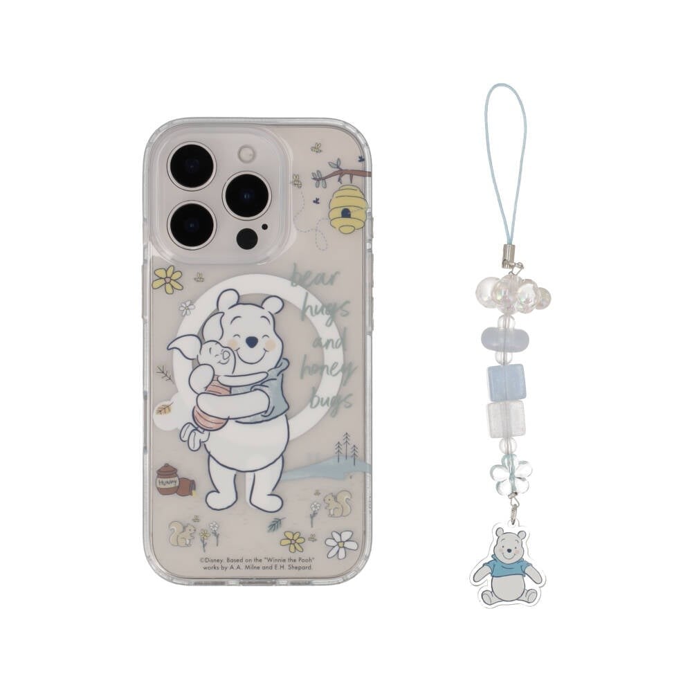 Blue Box x Winnie the Pooh เคส iPhone 16 Pro with Magsafe Bear hugs and honey bugs