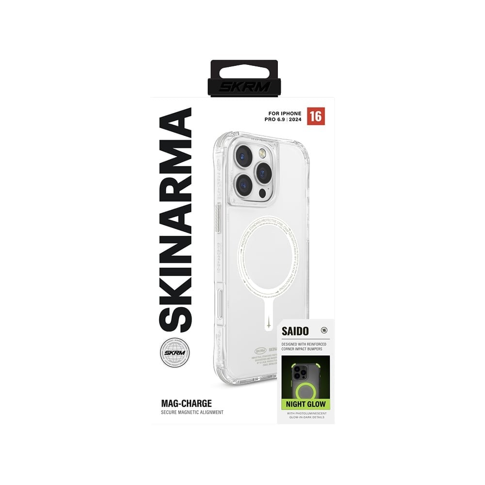 เคส Skinarma iPhone 16 Pro Max Saido MagSafe (NiteGlow Edition) Lime Green