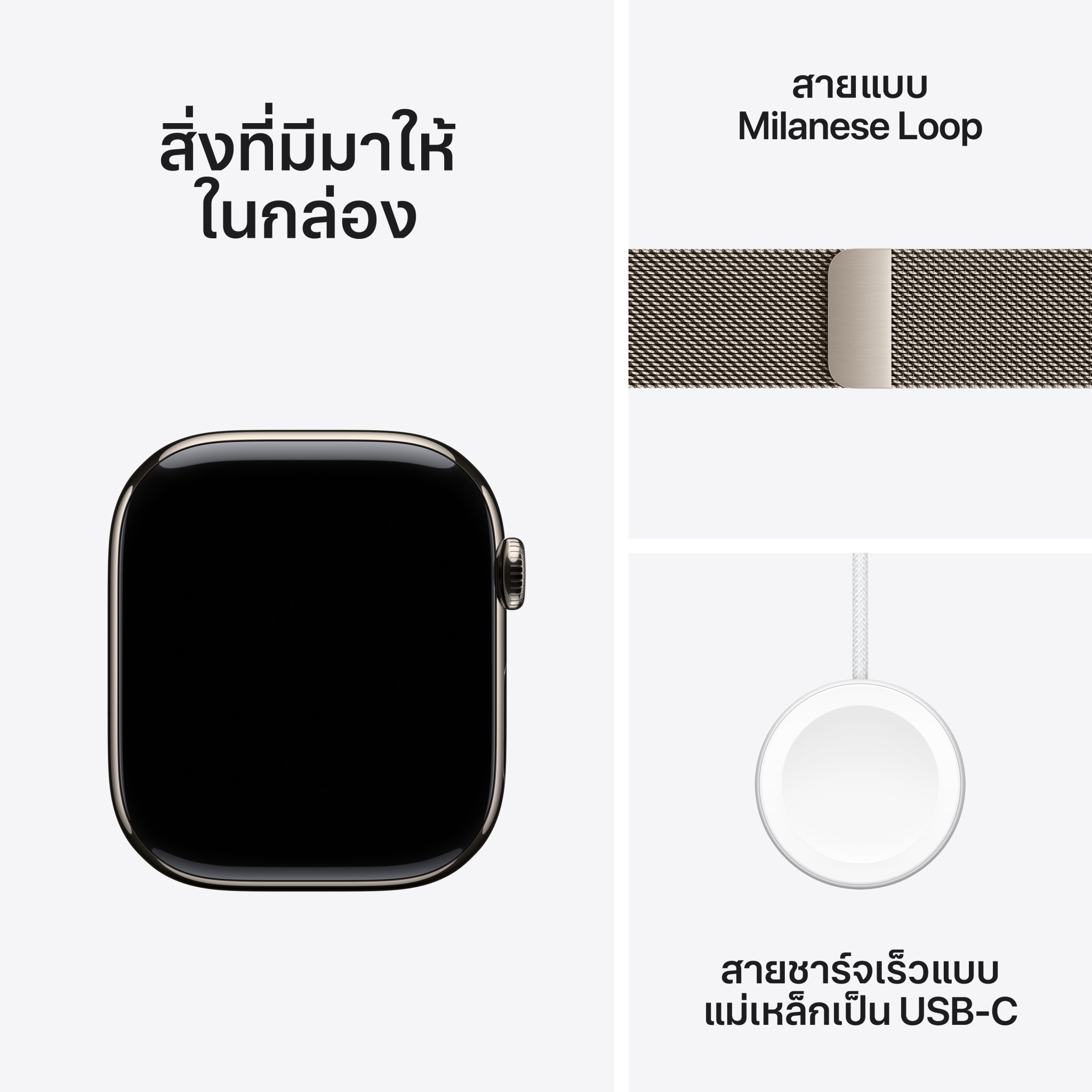 Apple Watch Series 10 GPS + Cellular 46mm Natural Titanium Case with Natural Milanese Loop - M/L