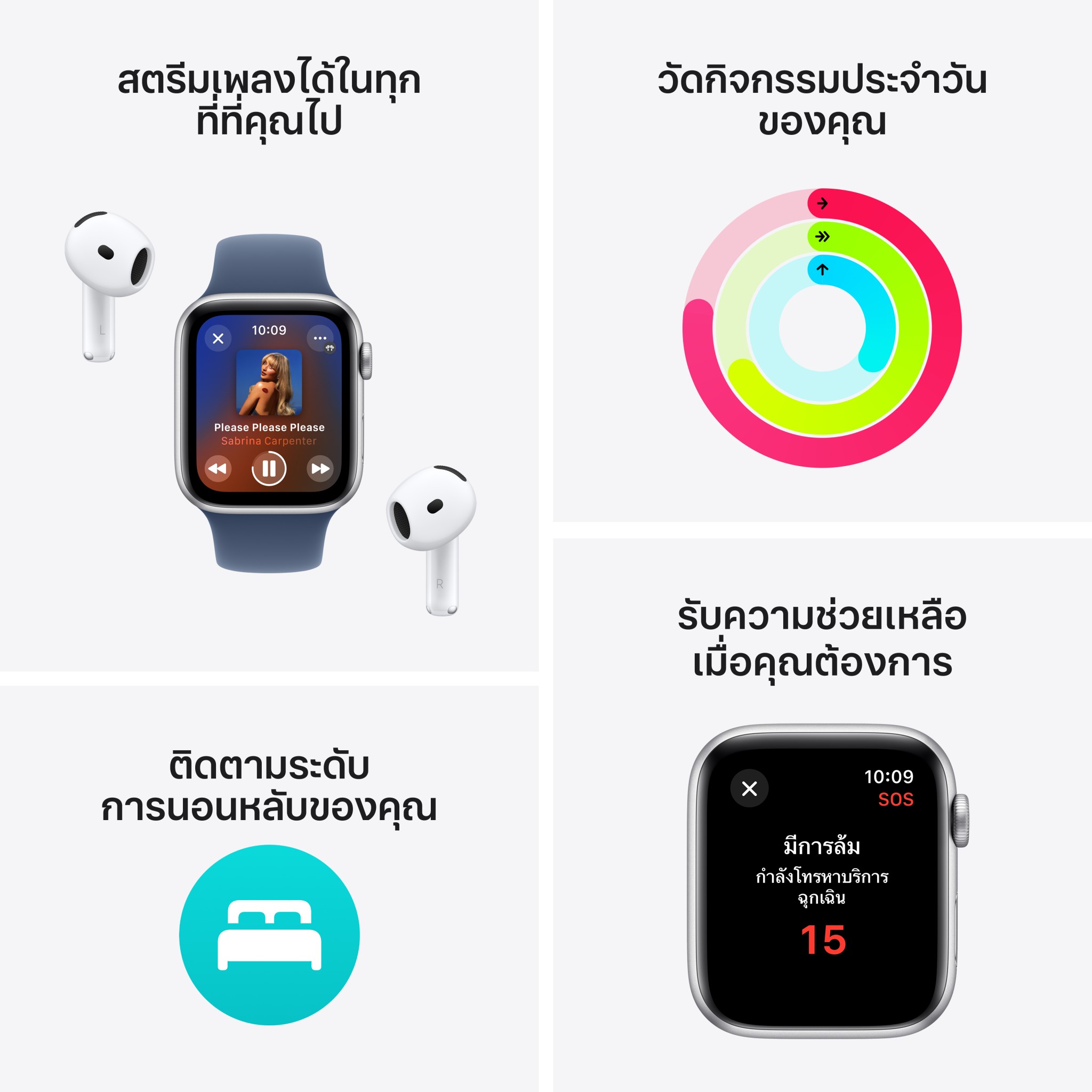 Apple Watch SE GPS + Cellular 40mm Midnight Aluminium Case with Midnight Sport Band - M/L