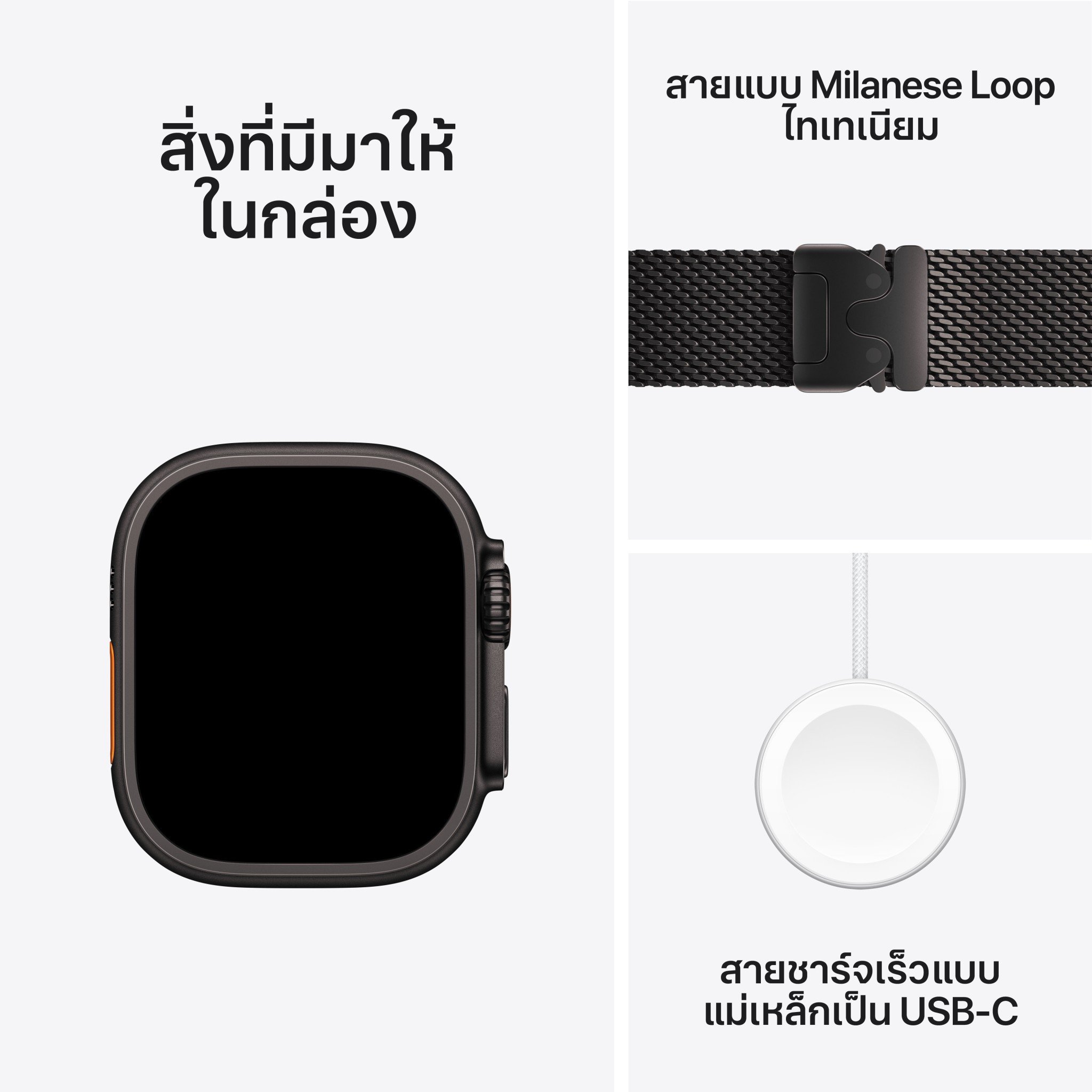 Apple Watch Ultra 2 GPS + Cellular 49mm Black Titanium Case with Black Titanium Milanese Loop - M