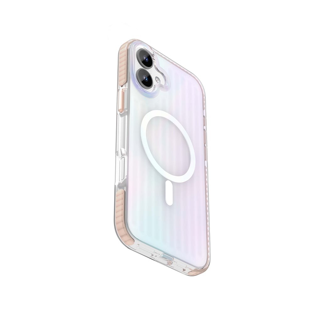 เคส Mutural iPhone 16 Bumpy Clear Magsafe/Pink