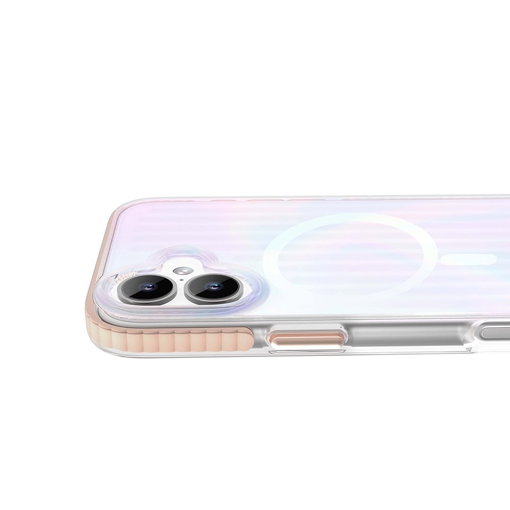 เคส Mutural iPhone 16 Bumpy Clear Magsafe/Pink