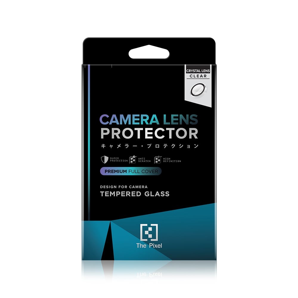 ฟิล์มกันเลนส์ The Pixel Crystal Clear Ring Lens iPhone 16/16 Plus Black