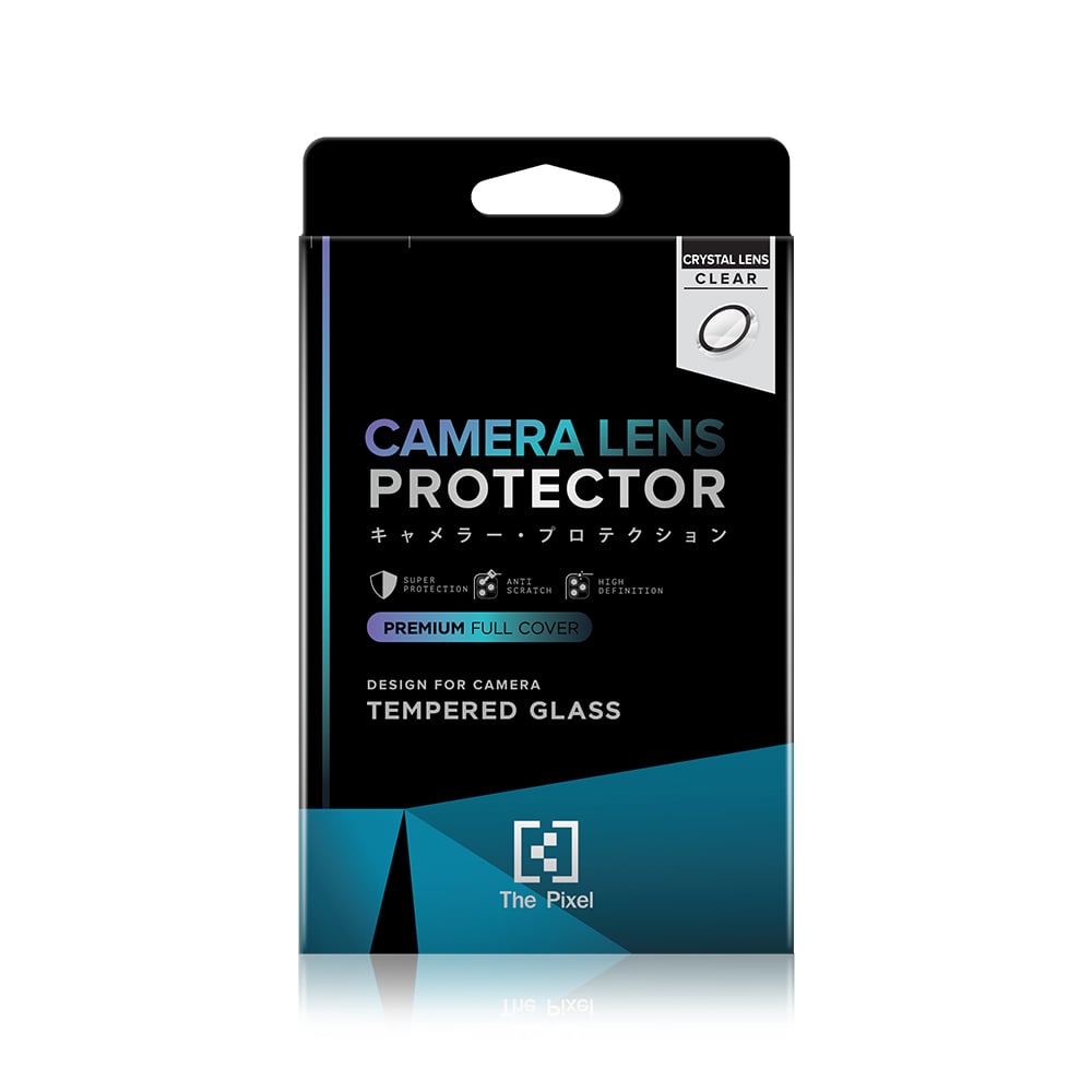 ฟิล์มกันเลนส์ The Pixel Crystal Clear Ring Lens iPhone 16/16 Plus Black