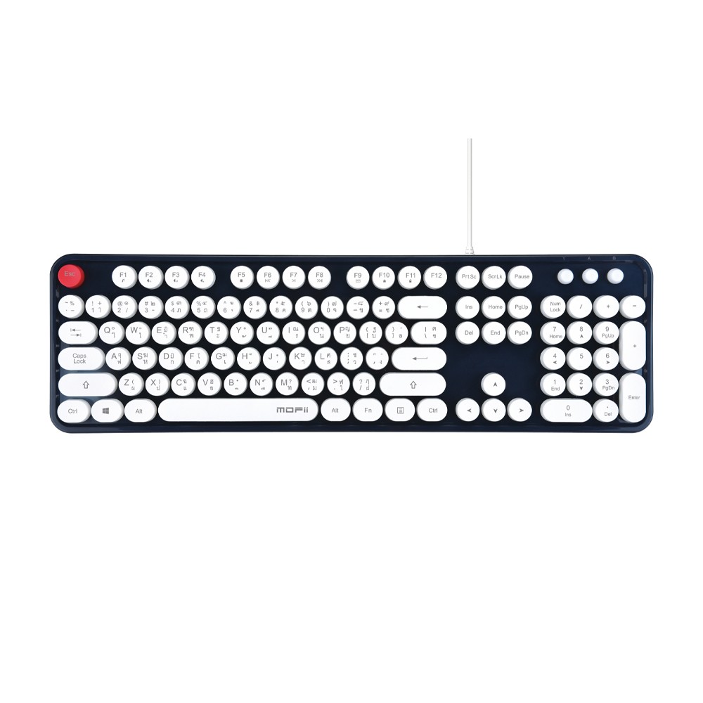 คีย์บอร์ด MOFII Wired Keyboard SWEET K Retro DARKBLUE