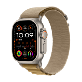 Apple Watch Ultra 2 GPS + Cellular 49mm Natural Titanium Case with Tan Alpine Loop - Small