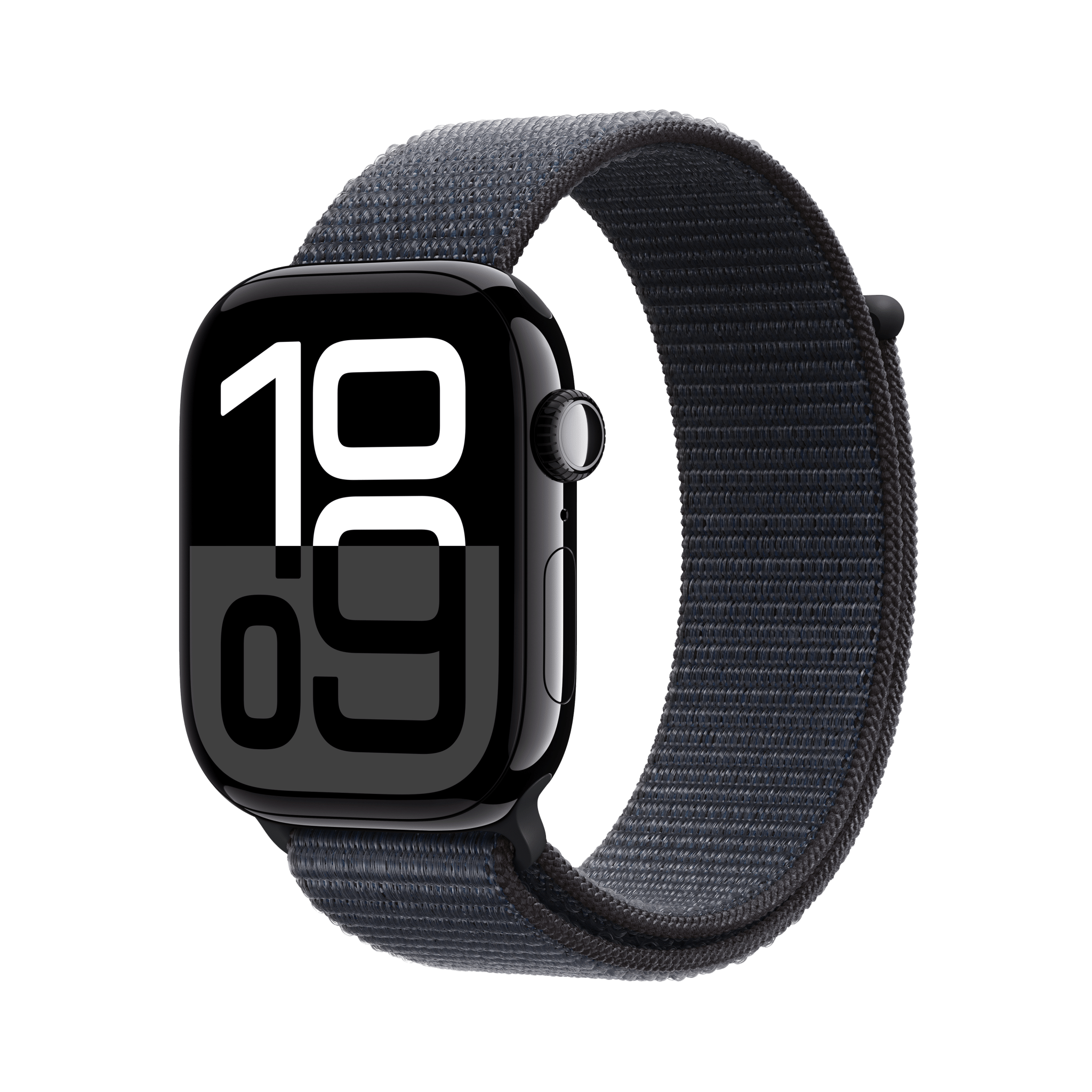 Apple Watch Series 10 GPS + Cellular 46mm Jet Black Aluminium Case with Ink Sport Loop