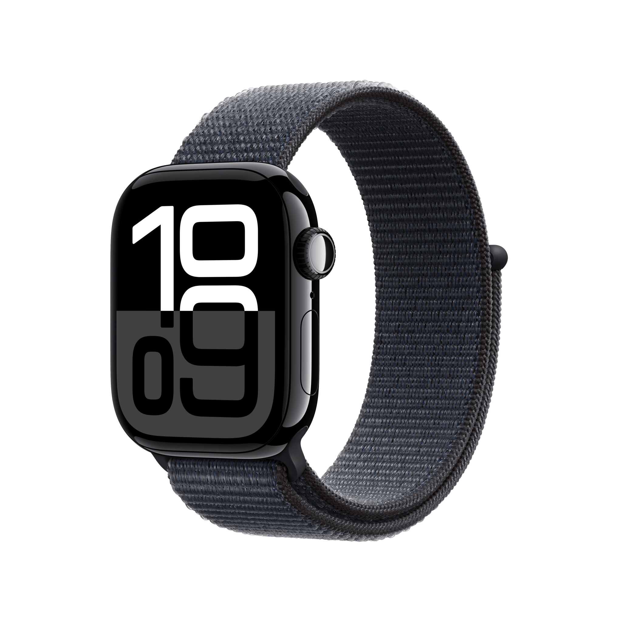 Apple Watch Series 10 GPS + Cellular 42mm Jet Black Aluminium Case with Ink Sport Loop