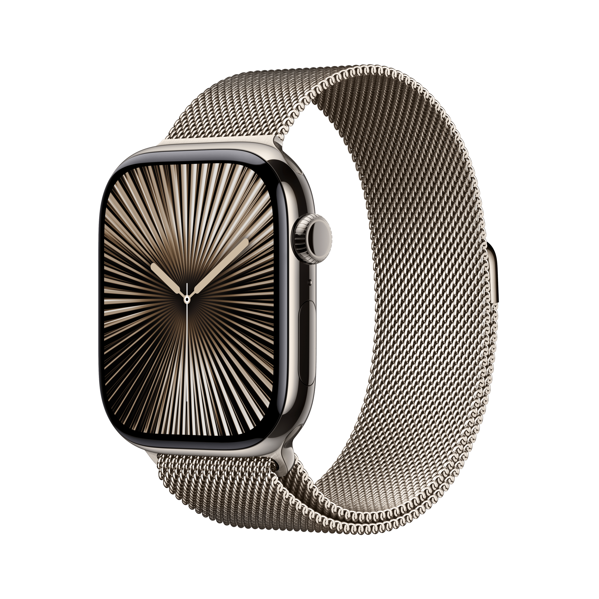 Apple Watch Series 10 GPS + Cellular 46mm Natural Titanium Case with Natural Milanese Loop - M/L
