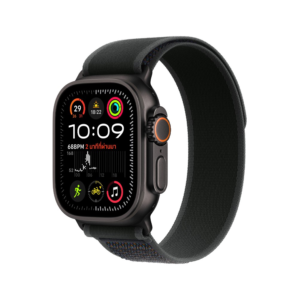 Apple Watch 49mm [Black/Charcoal] Trail Loop [S/M] [Black Titanium Finish]