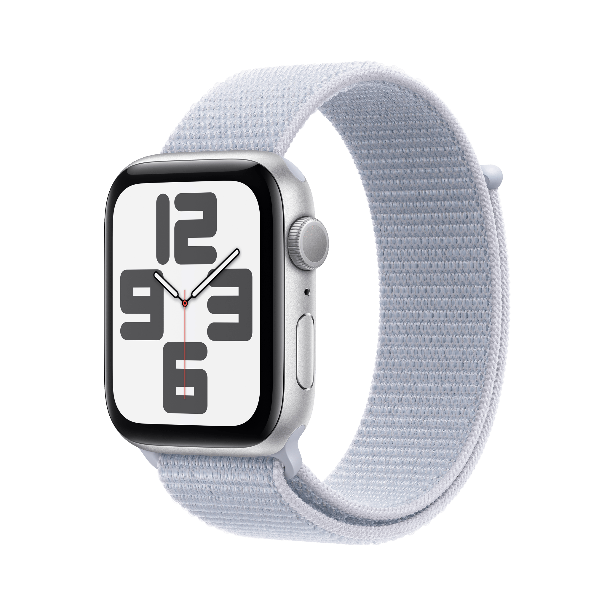 Apple Watch SE GPS 44mm Silver Aluminium Case with Blue Cloud Sport Loop