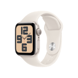Apple Watch SE GPS 40mm Starlight Aluminium Case with Starlight Sport Band - M/L