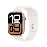 Apple Watch Series 10 GPS 46mm Rose Gold Aluminium Case with Light Blush Sport Band - M/L