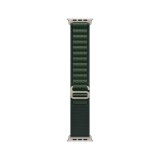 Apple Watch 49mm Dark Green Alpine Loop - Small - Natural Titanium Finish